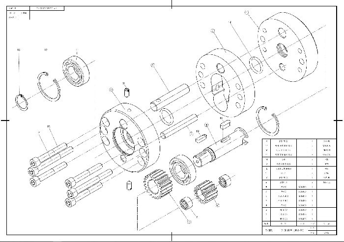 기어펌프 분해도(CATIA)