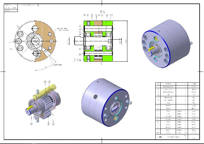 기어펌프 조립도(CATIA)